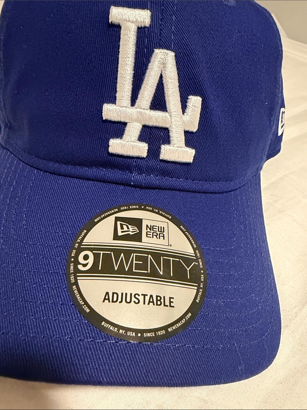 LA Dodgers New Era Royal Blue LA Embroidered 9TWENTY Cap - Picture 2 of 8